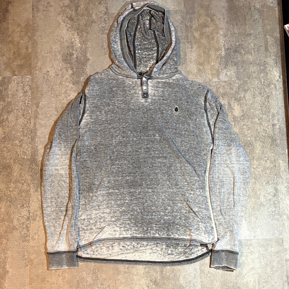 Volcom Skate Waffle Hooded Long Sleeve Sz Large Great for Layering